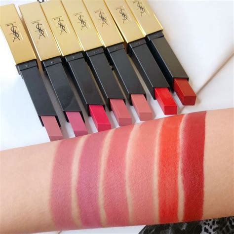 ysl slim matte swatches|ysl pur couture lipstick.